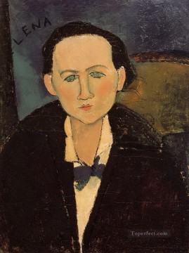 retrato de elena pavlowski 1917 Amedeo Modigliani Pinturas al óleo